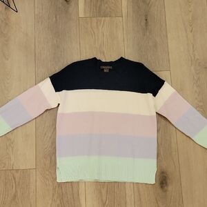 French Connection Multicolor Striped Crewneck Sweater
